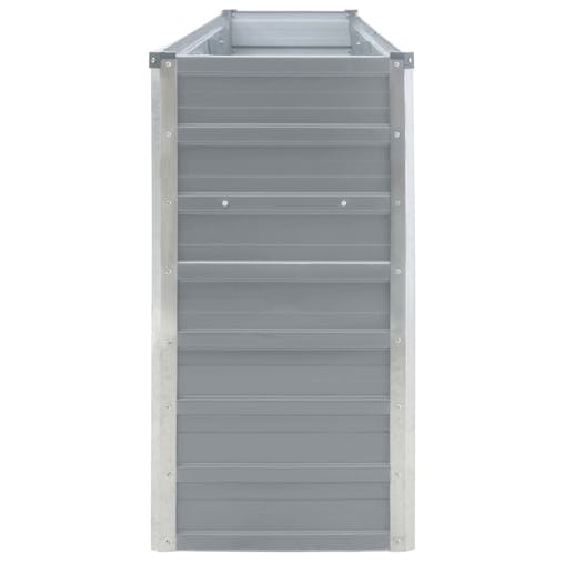 NNEVL Raised Garden Bed 320x40x77 cm Galvanised Steel Grey