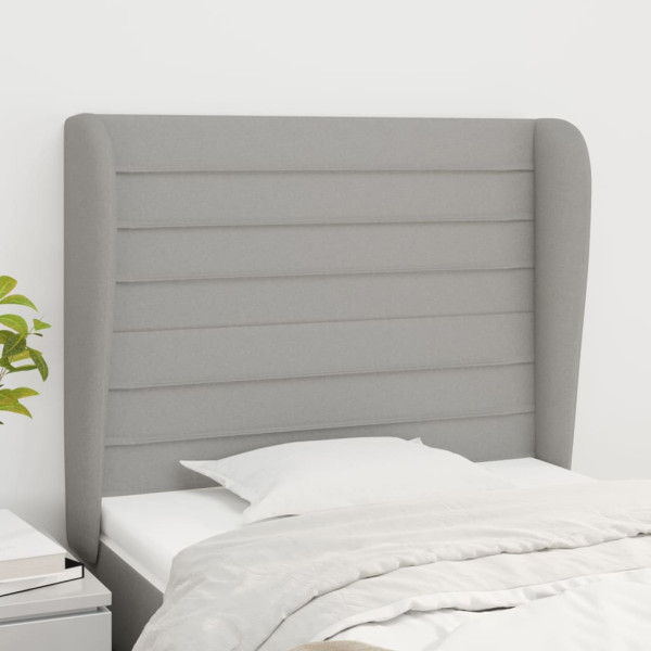 Wezgłowie Szary 83 x 23 x 118/128 cm Tkanina vidaXL