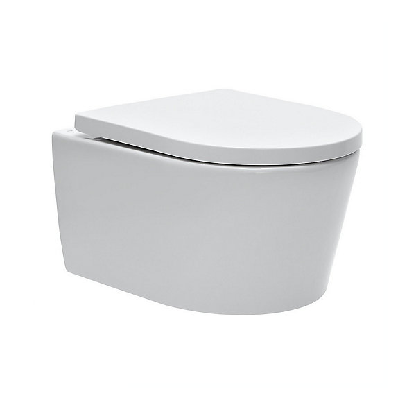 Grohe Pack WC Rapid SL   Cuvette sans bride SAT, fixations invisibles   Plaque Noir mat (RapidSL082-SATrimless-KF0)