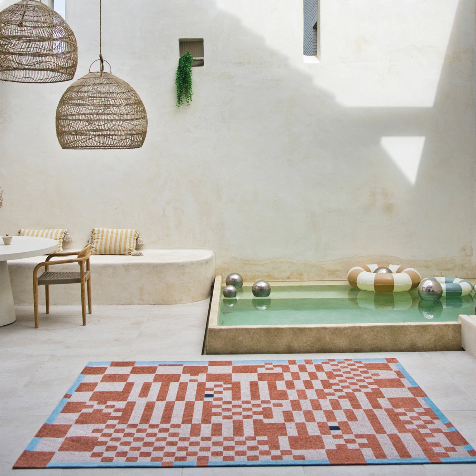 Louis de Poortere Craft Chess Vloerkleed 280 x 390 cm - Nude