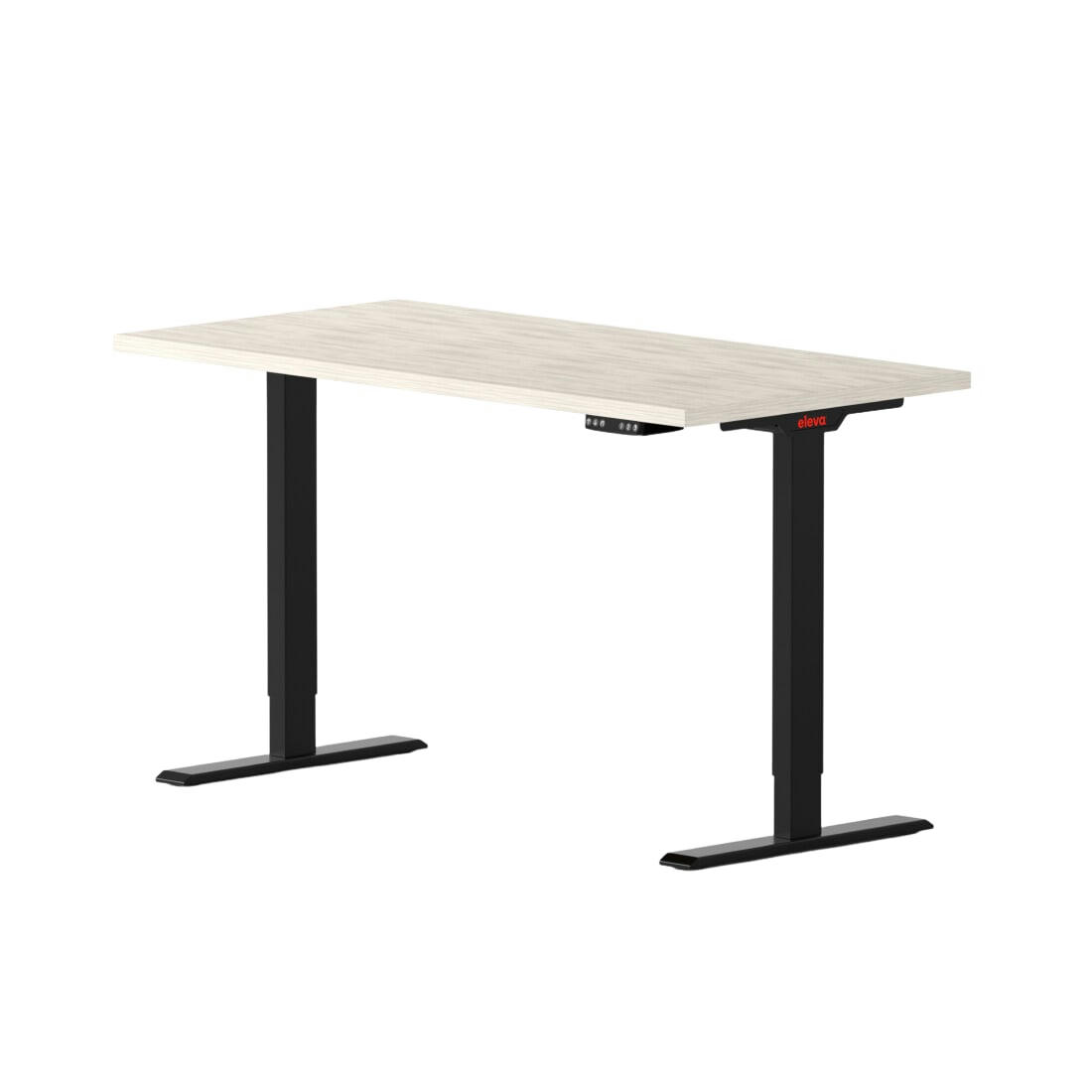 ELEVA GO - Bureau assis debout effet bois blanc 120x70x3cm