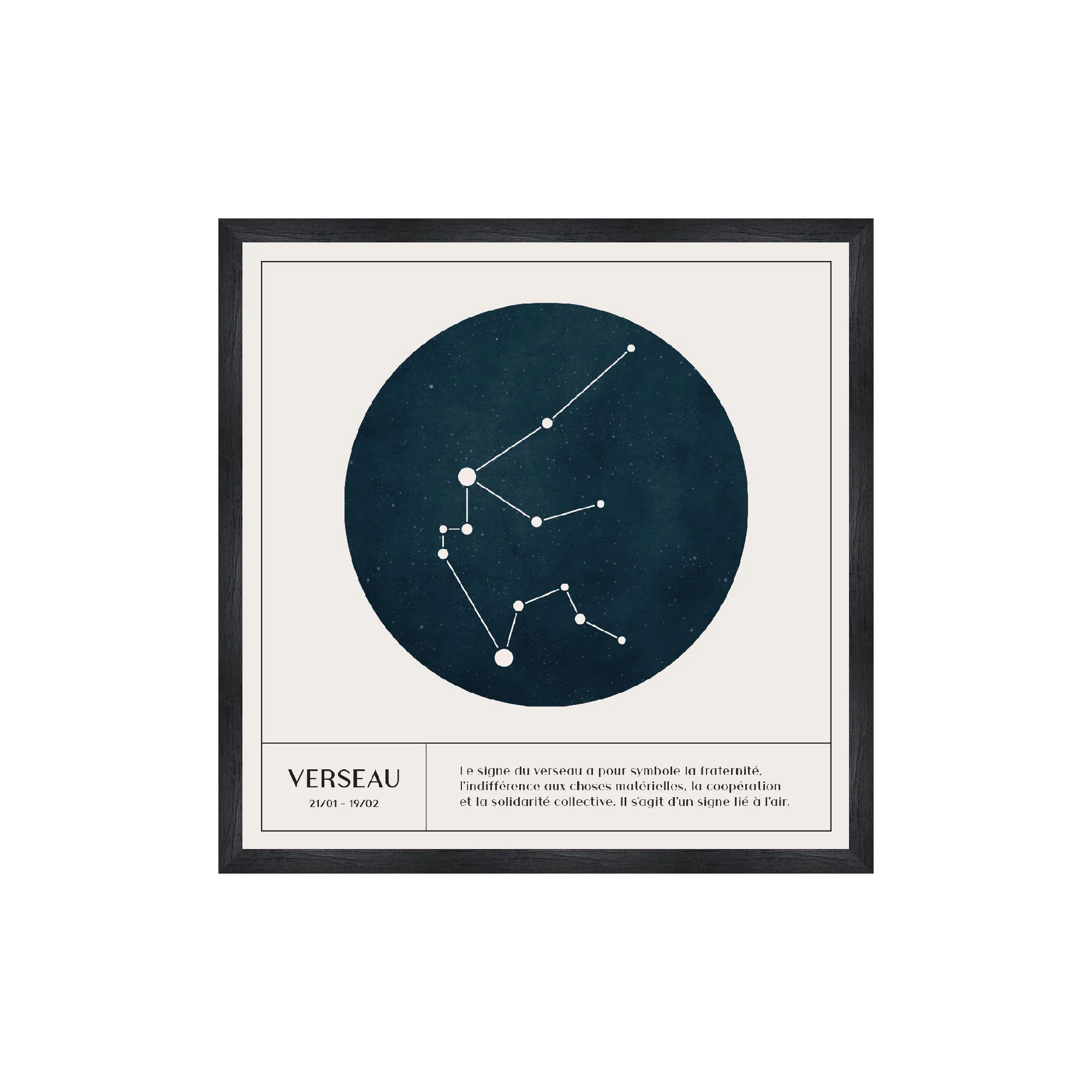 4MURS Tableau ASTRO VERSEAU coloris blanc