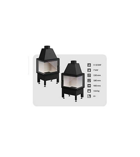 Insert à bois d'angle Smart 2L/PXT 57 cm - Droit