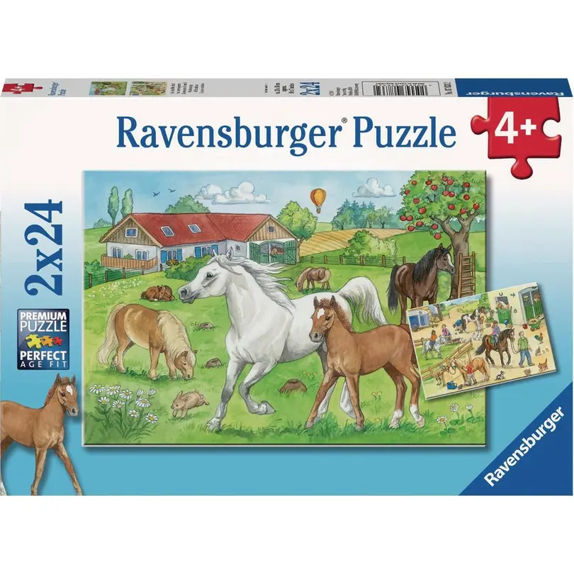 Puzzle 2er-Set Auf dem Pferdehof
