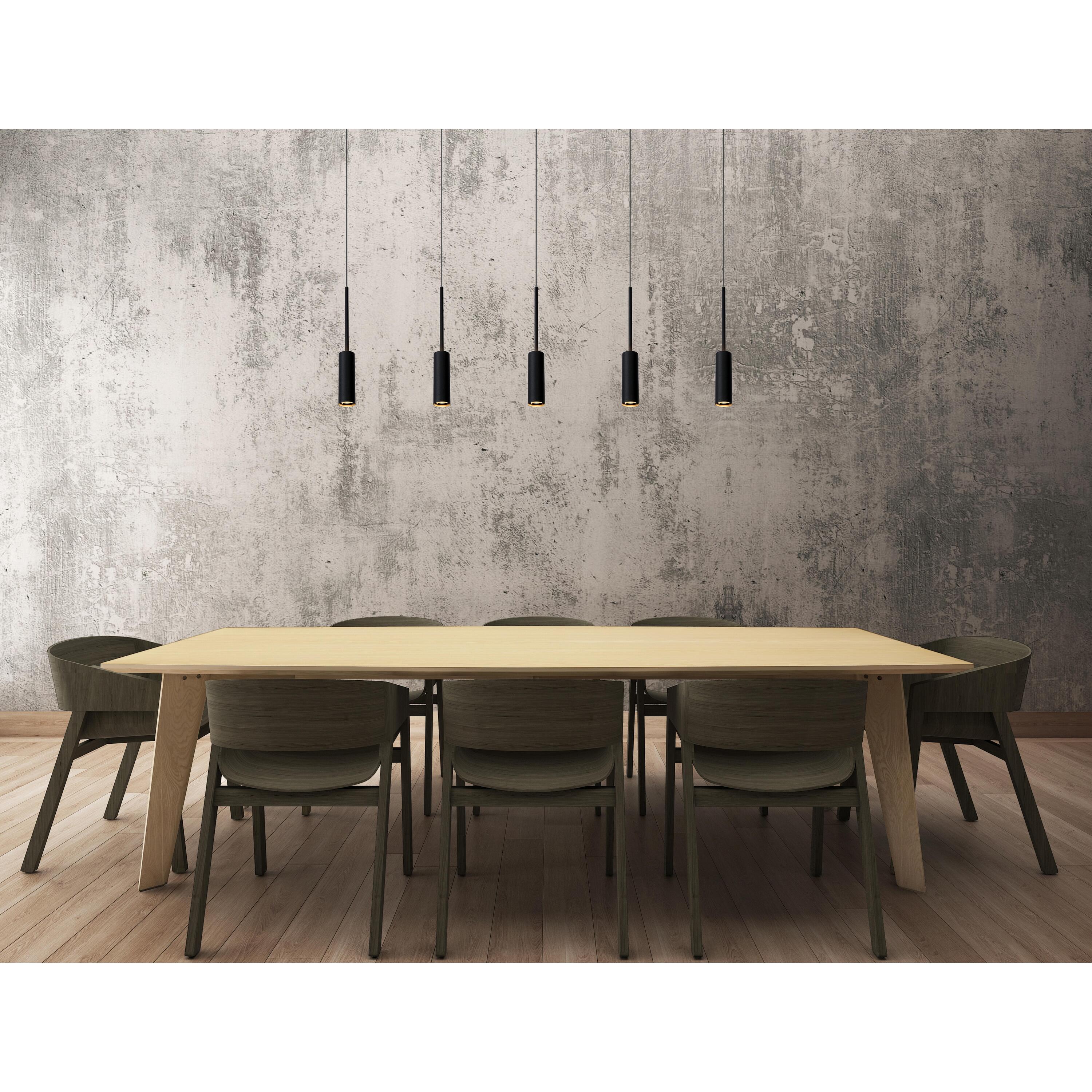 Tubule 5 cluster hanglamp LED lineair zwart