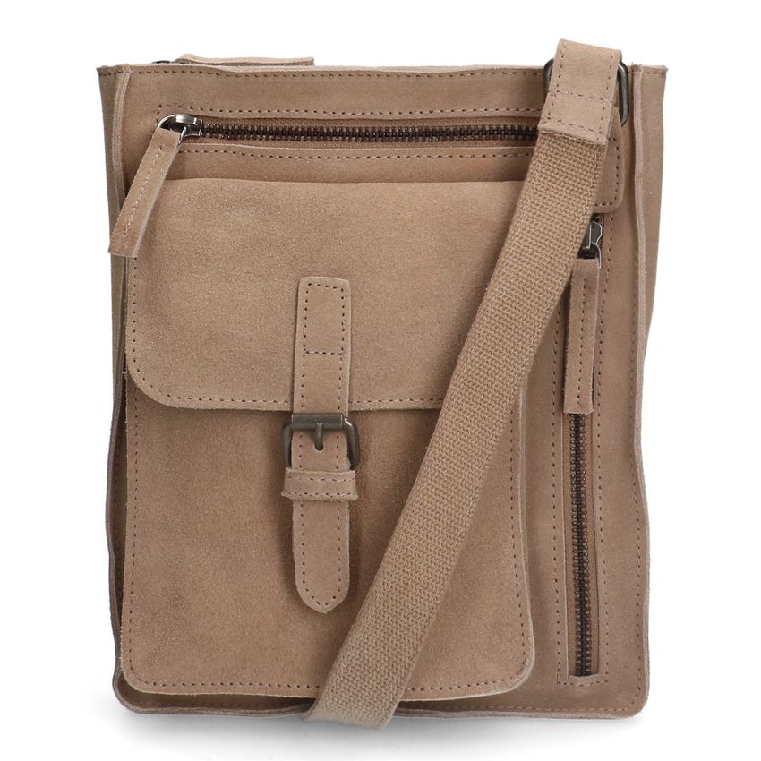 No Stress Beige suède schoudertas