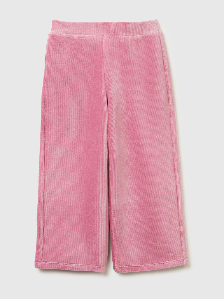 Wide chenille trousers