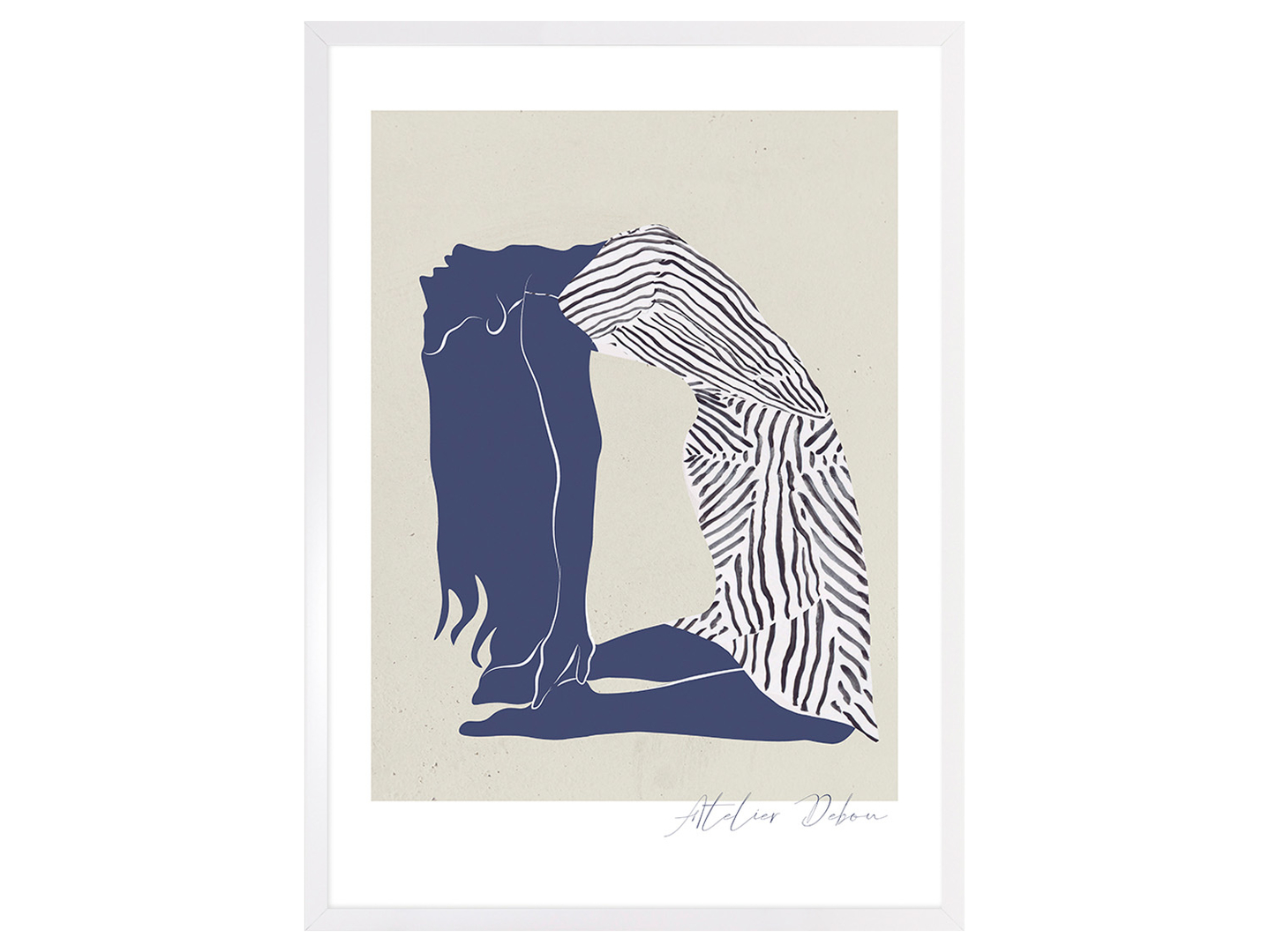 Obraz w ramie Female Body Tiled 53x73 cm