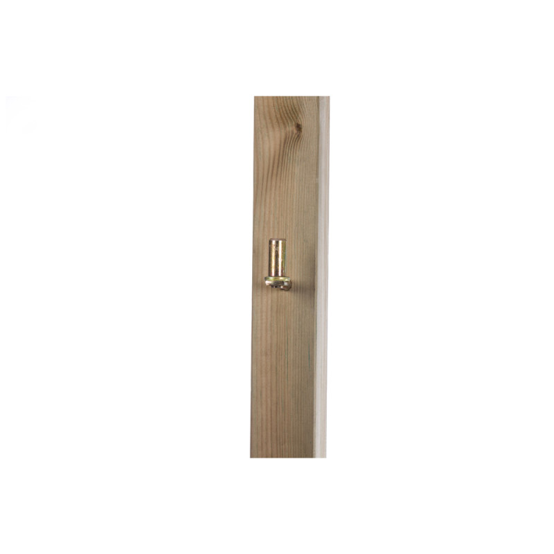 Gond à visser en métal noir Ø 18 x 78 mm 2 pièces TEKNIBOX