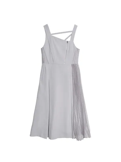 Pleated detail patchwork dress - 25WRD202D