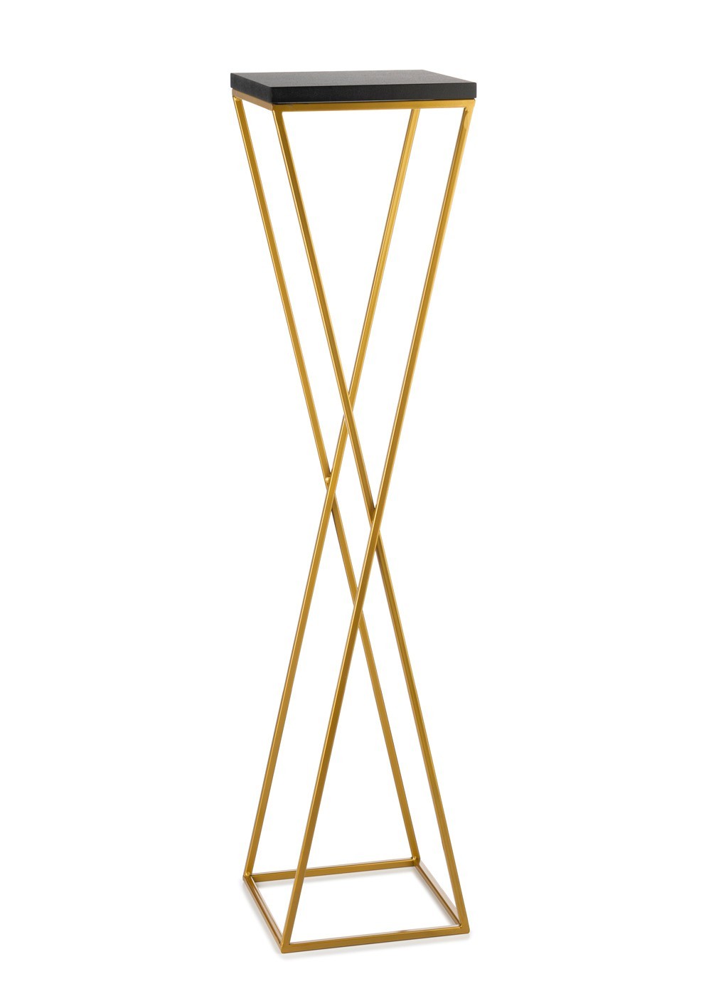 Kwietnik stojak 100 cm blat czarny LOFT metalowy