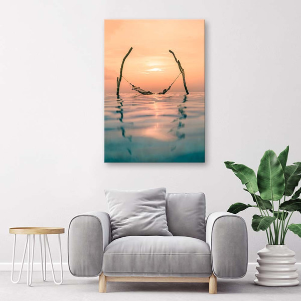 Feeby Obraz na płótnie Hamak w wodzie 40x60