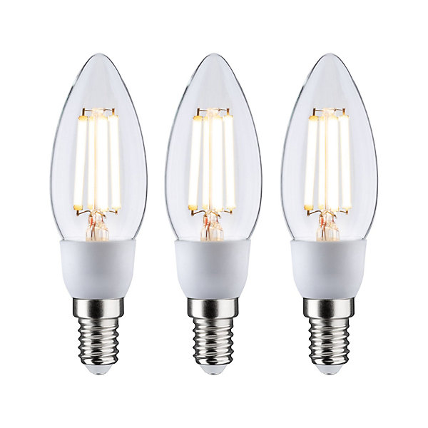 Eco-Line Filament 230 V Bougie LED E14 3x525lm 3x2,5W 3000K Clair