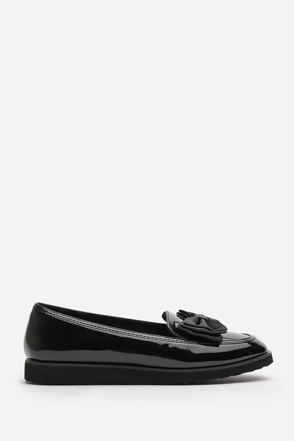 Where's That From Cathy' Extra Wide Fit School Shoes Slip On Loafers With Bow