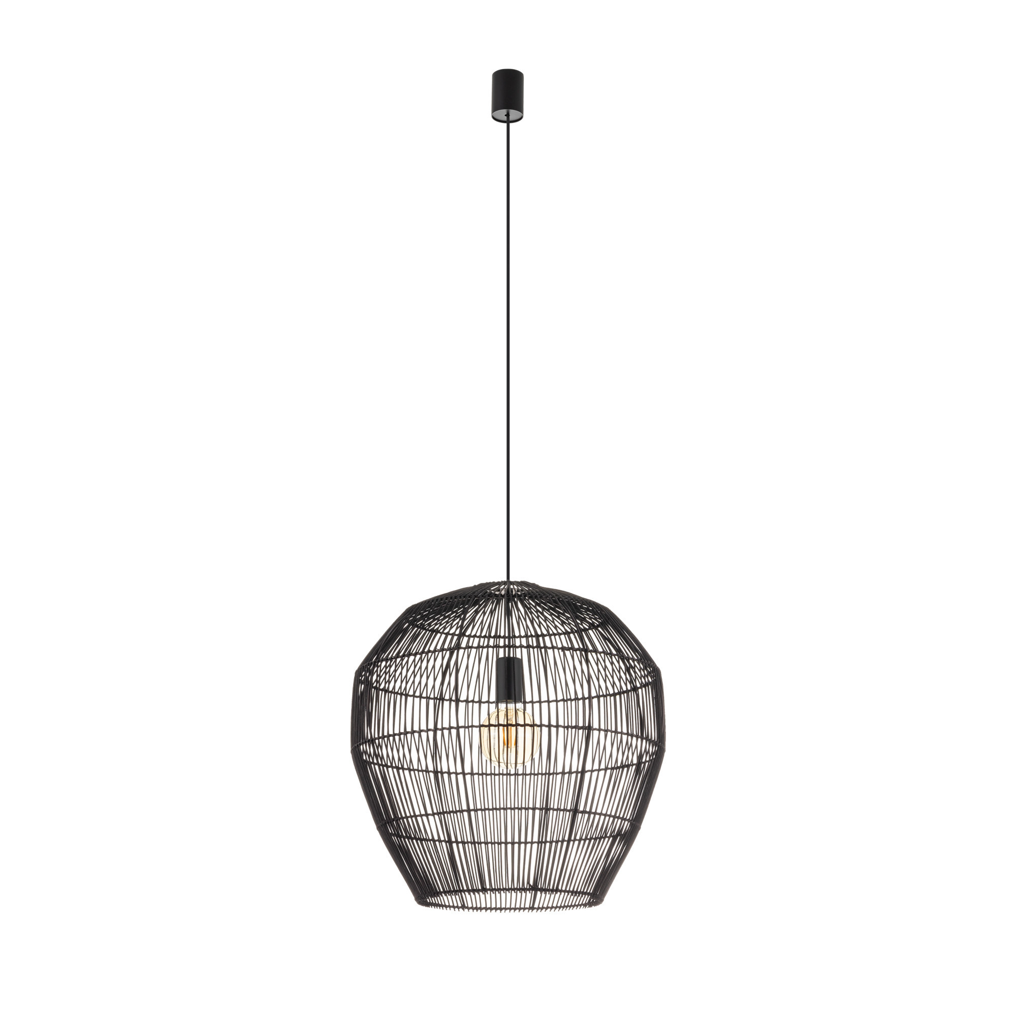 Lampa wisząca czarna HAITI M 1xE27x25W Nowodvorski