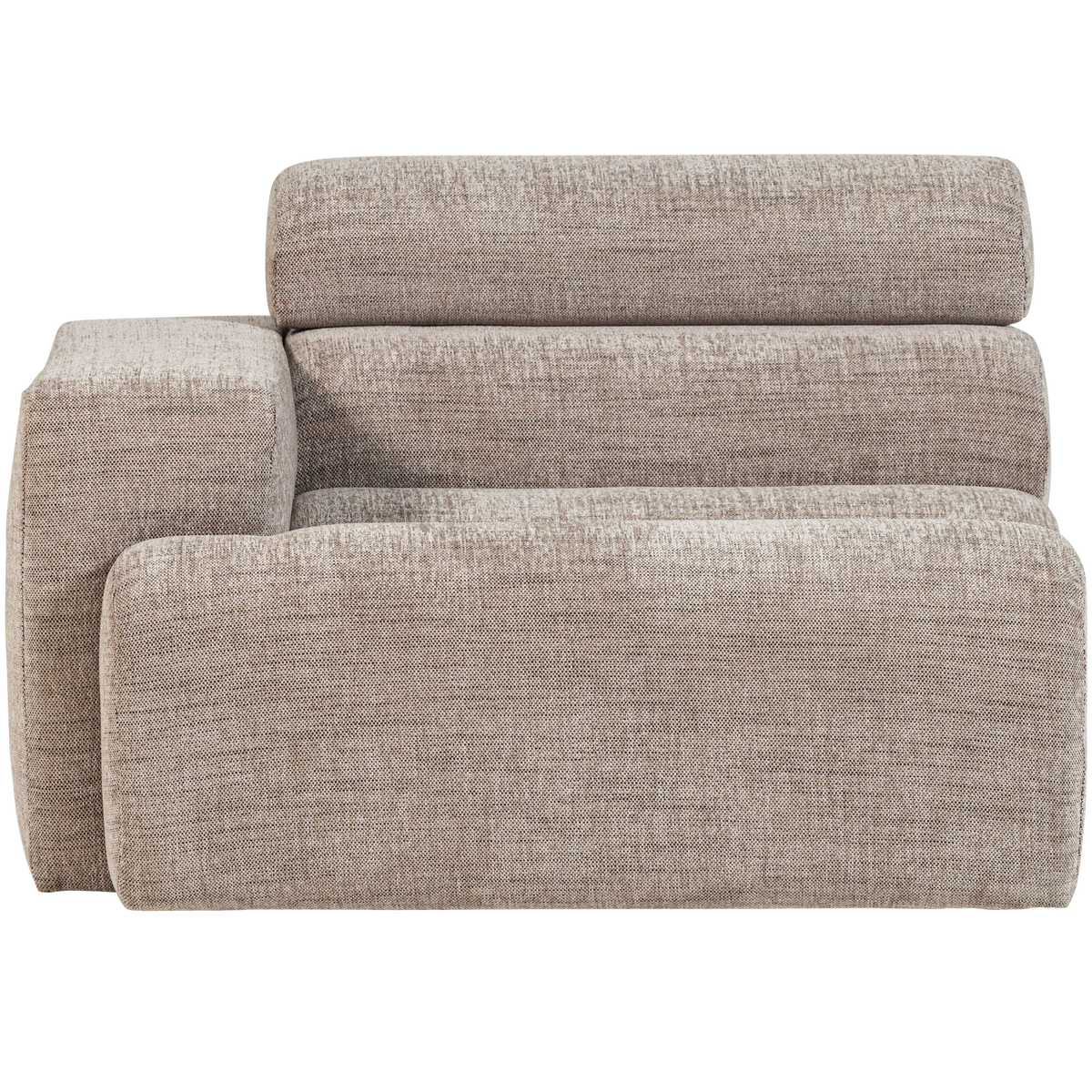 WOOOD 1-zits element bank arm links Novi - Polyester - Naturel Melange - 86x109x113