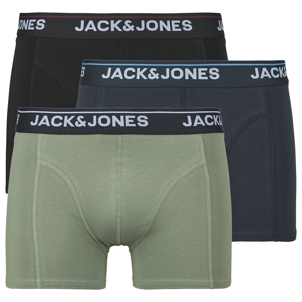 Jack & Jones - JACTIMOTHY SOLID TRUNKS X3 - Green / Black / Marine