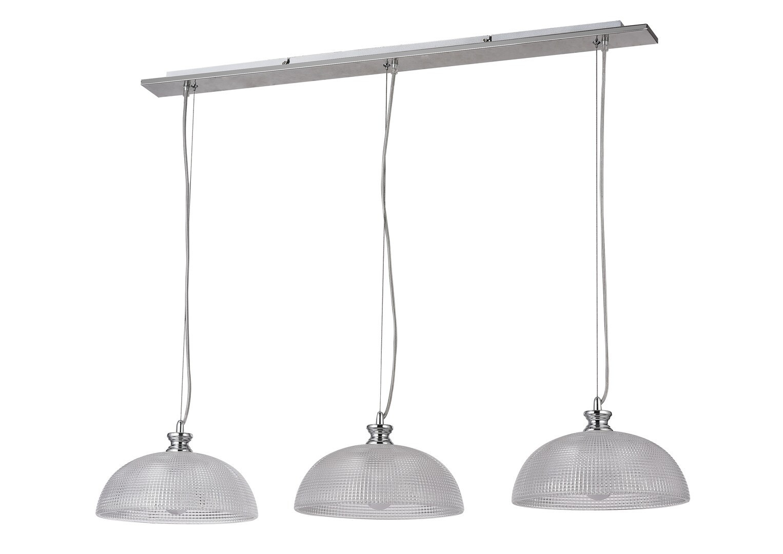 Lampa wisząca chrom satynowany-przezroczysty Petrina 3xE27x40W Rabalux