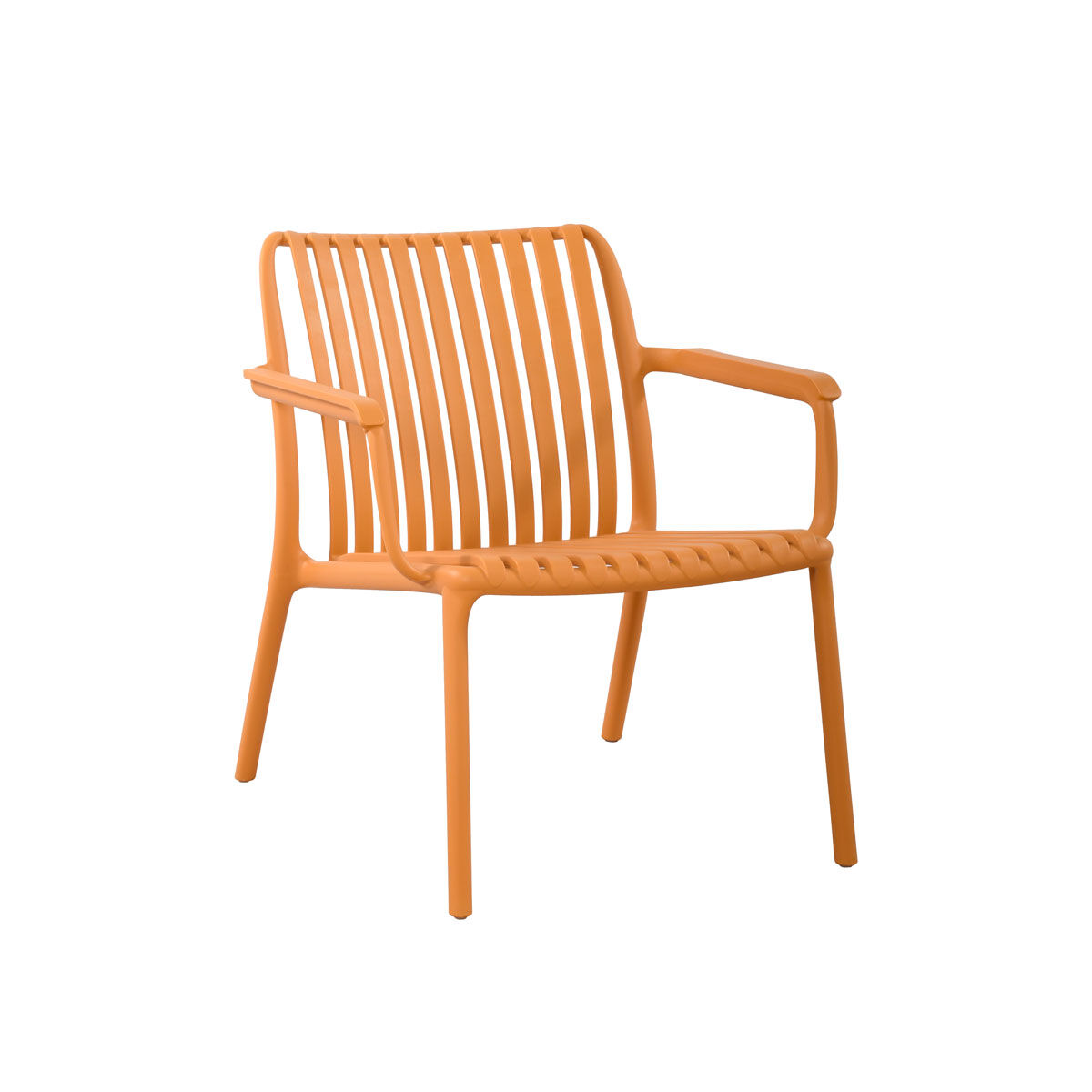 Cadeira exterior amarela com braços