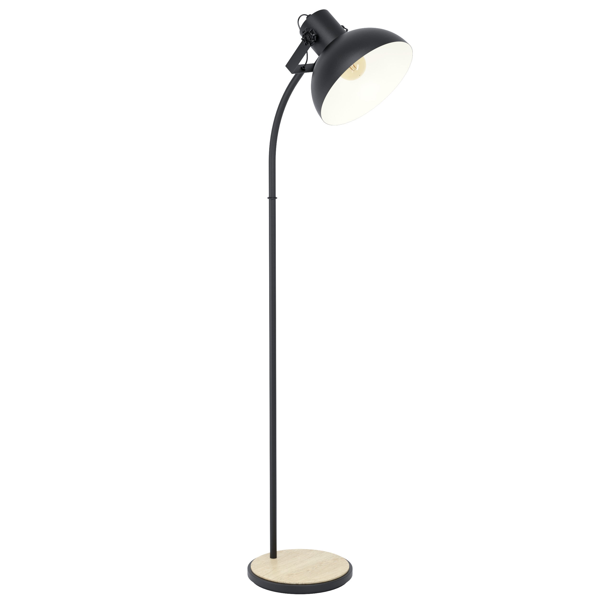 EGLO vloerlamp Lubenham - e27 - 160 cm - zwart, bruin