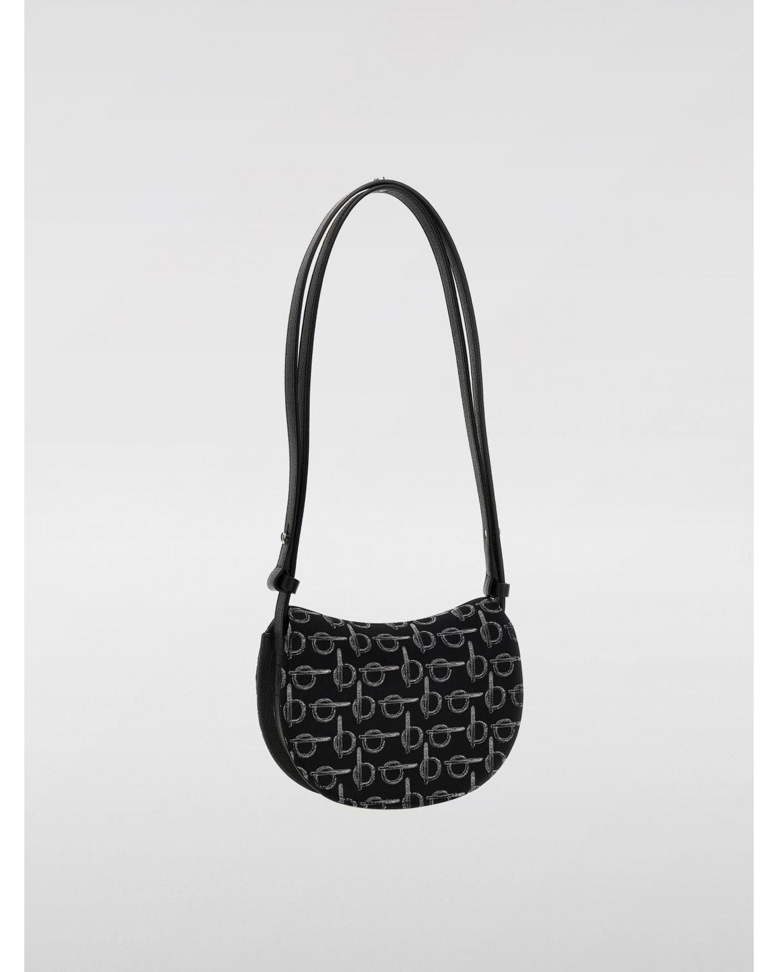 Burberry Miniature HalfMoon Shoulder Bag Wo - Black