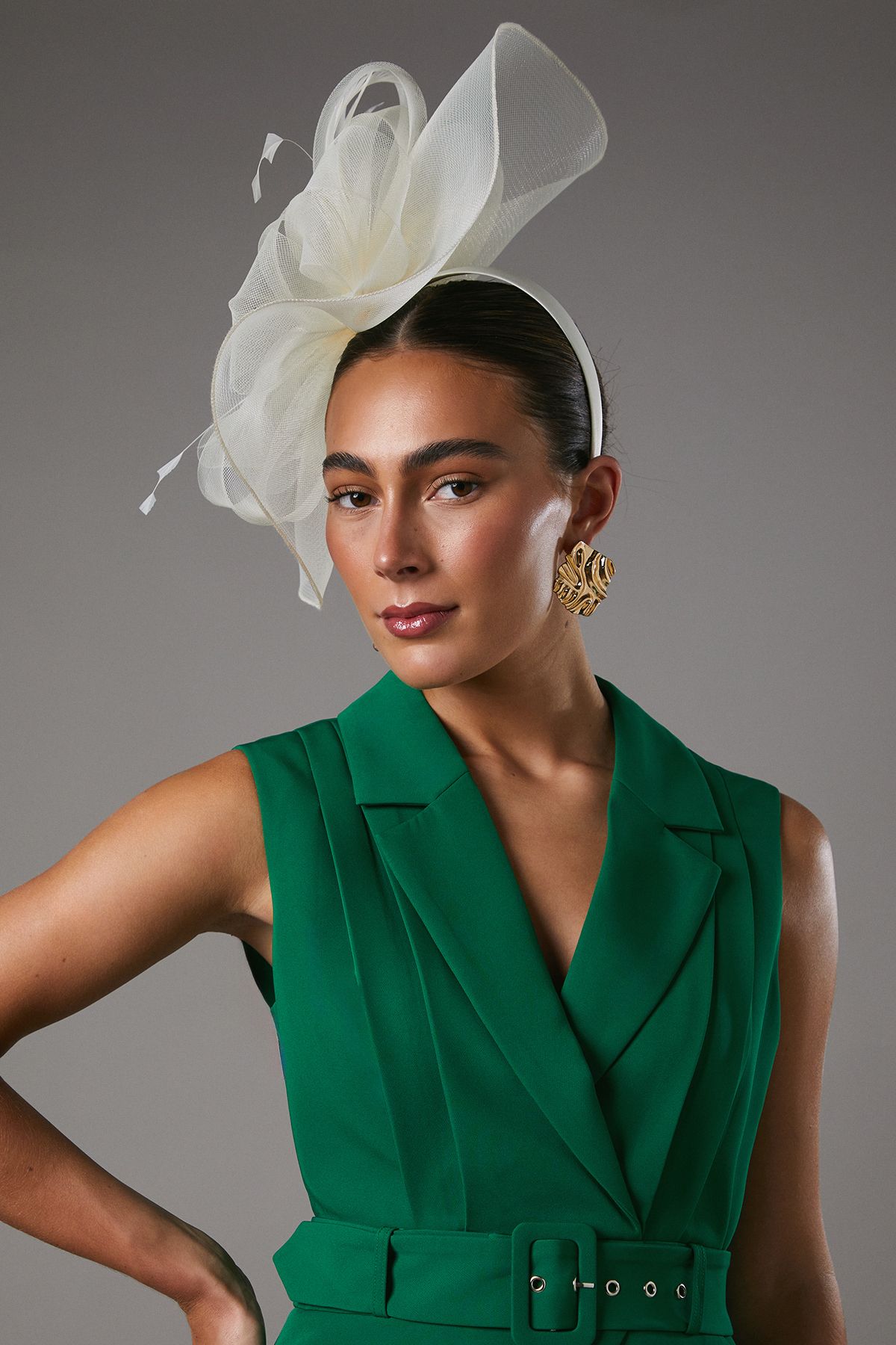 Coast Structured Mesh Bow Flat Fascinator