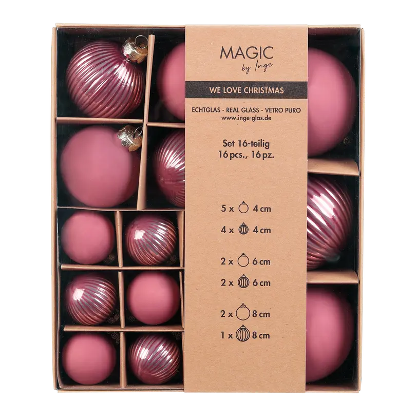 Weihnachtskugel-Set 16-teilig Magic