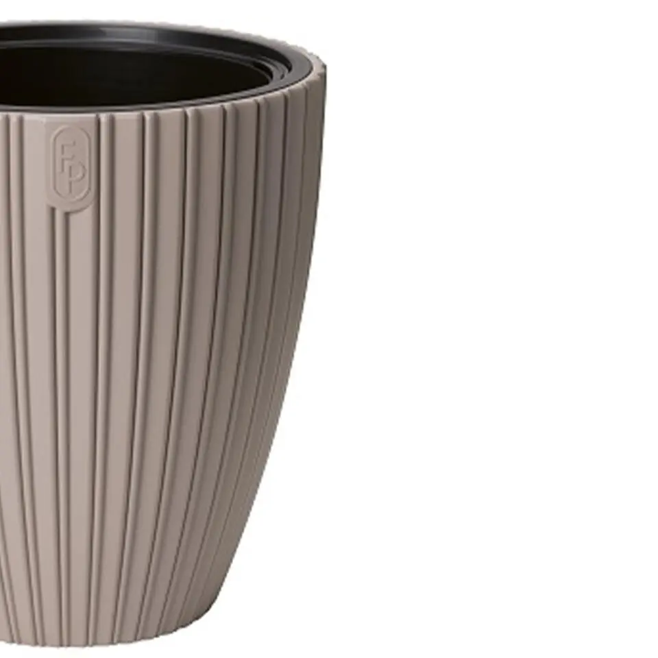 Form Plastic Plantenpot/bloempot - kunststof - taupe - 30 x 32 cm