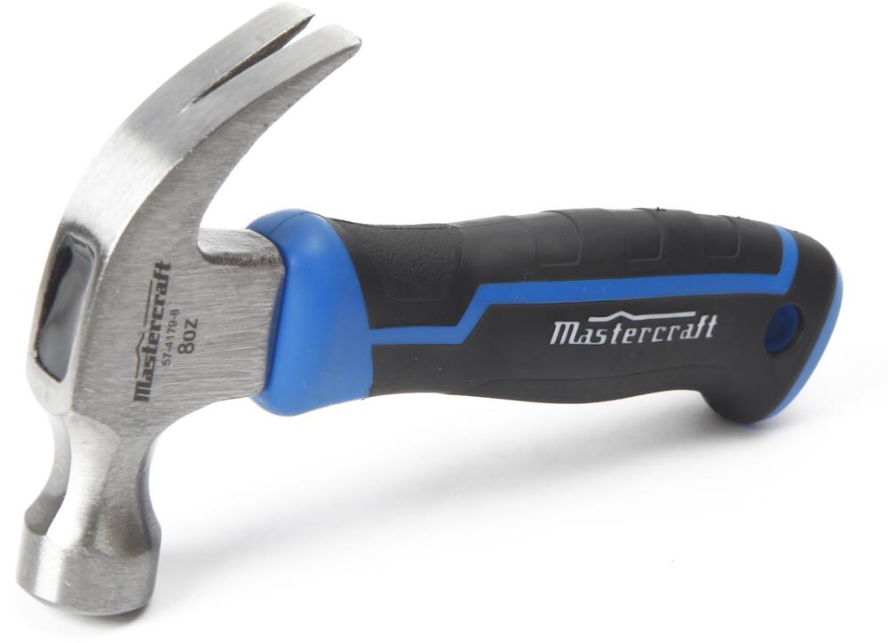 Mastercraft 8-oz Stubby Claw Hammer, Forged Steel with Non-Slip Handle