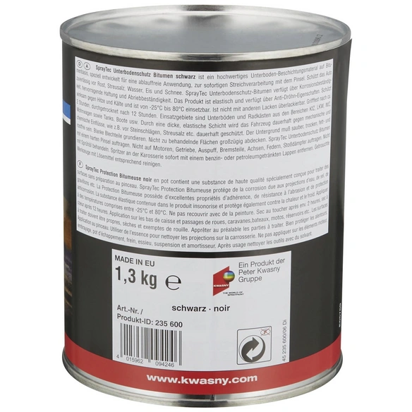 Bitumenstreichlack »SprayTEC Streichbitumen«, schwarz, matt, 1,3 l