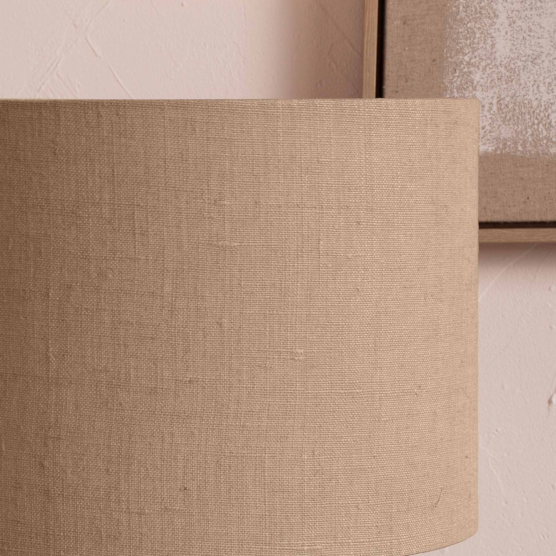 Ruma Natural Linen Cylinder Shade For Floor Lamp