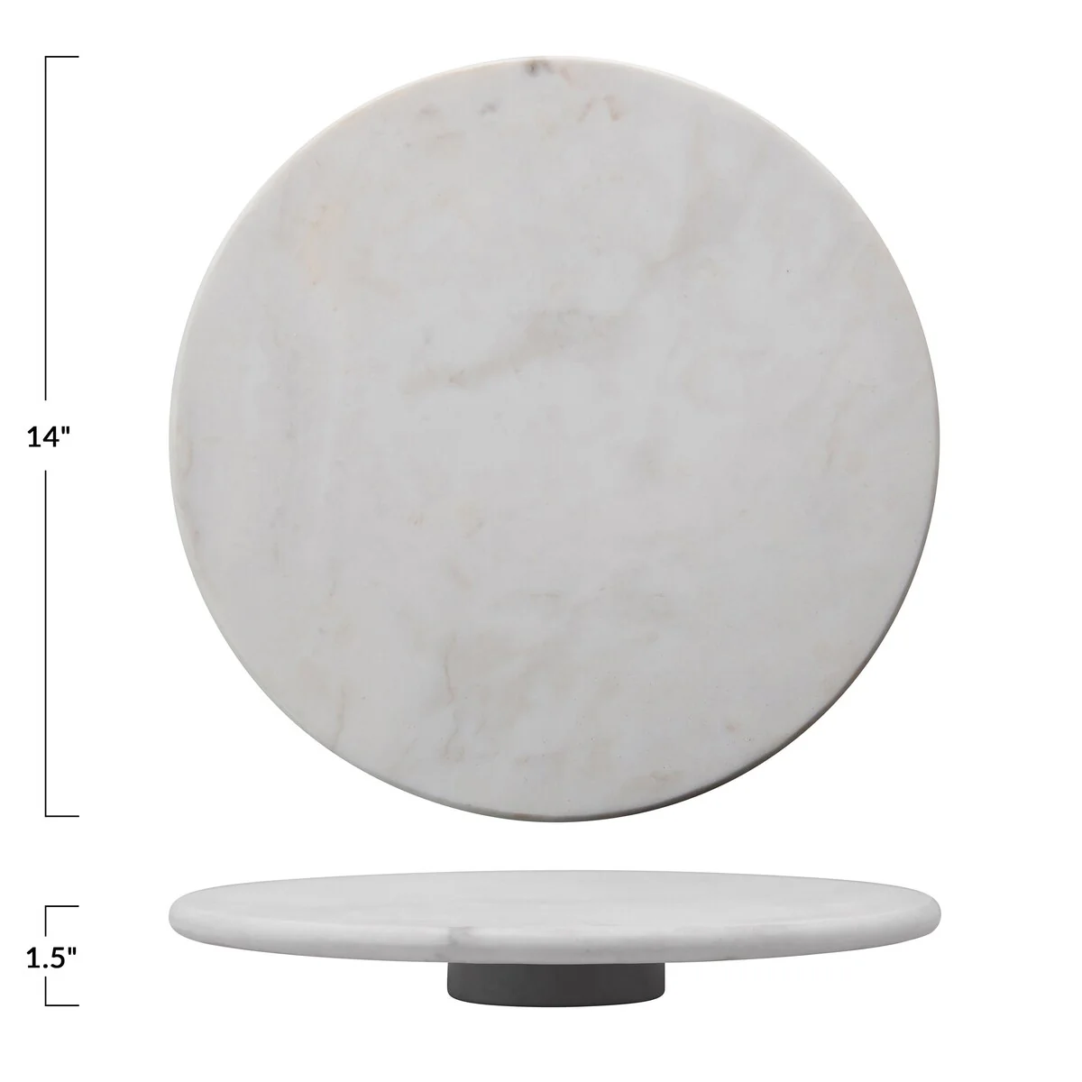 Marble Lazy Susan, White
