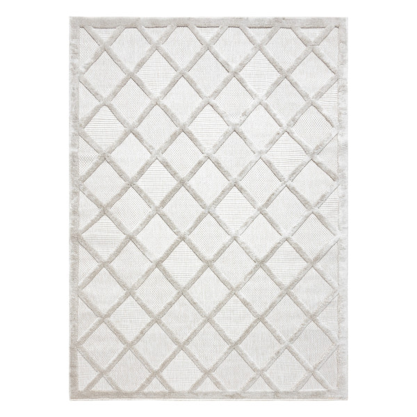 Dywan SANTO SZNURKOWY SIZAL 58365B Kratka, trellis beż 80x150 cm