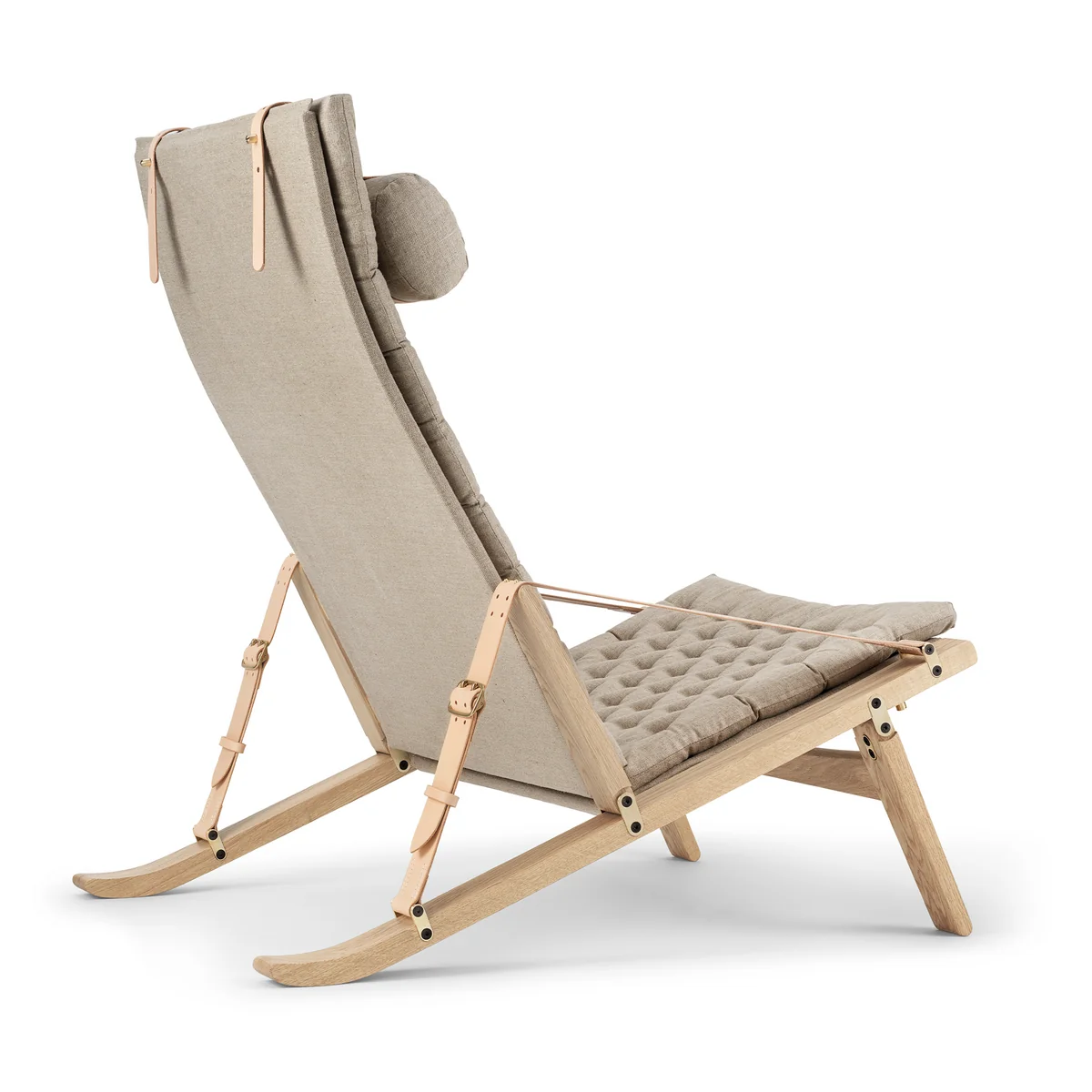 Carl Hansen - FK10 Plico Lounge Chair, Eiche geölt / Canvas natur / Leinen natur