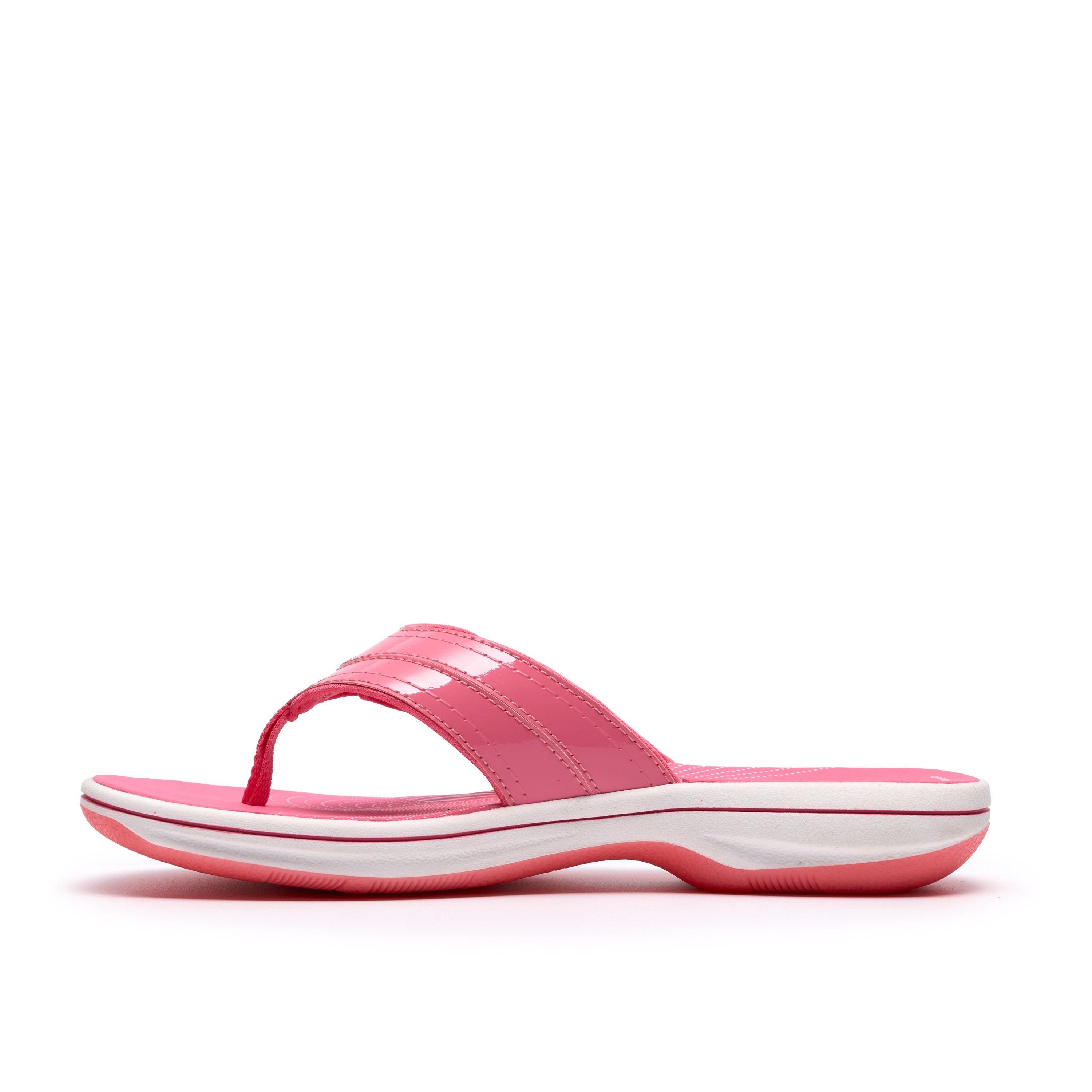Clarks Brinkley Reyna Pink Flat Sandals,Flip Flops