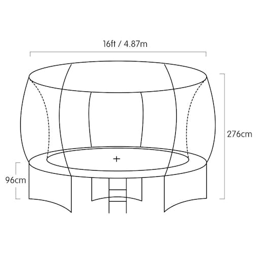 NNEDPE Kahuna Classic 16ft Trampoline