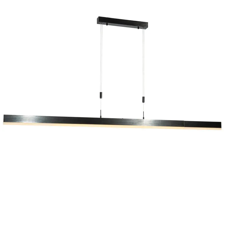 Qazqa hanglamp lamba zwart ge?ntegreerde led