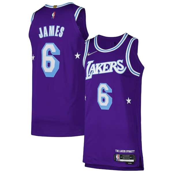 LeBron James Los Angeles Lakers Nike Authentic Player Jersey - City Edition - Purple