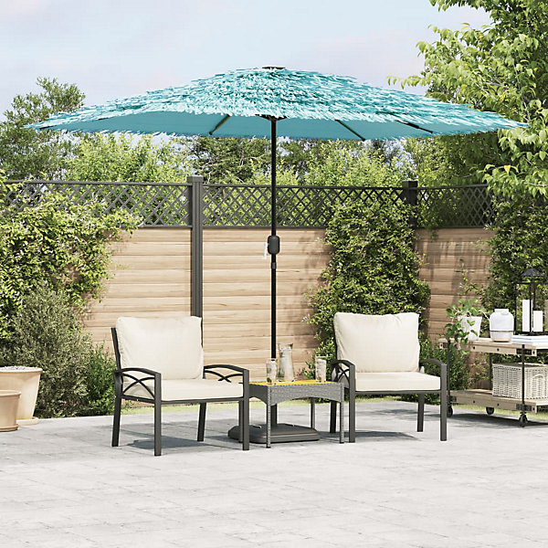 Parasol de jardin avec mât en acier bleu 300x200x250 cm vidaXL