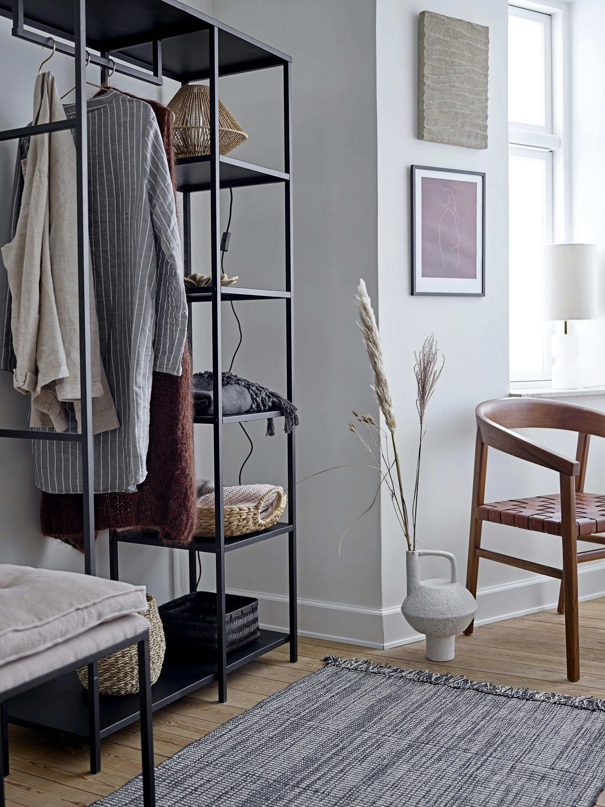 DONIA - Lot de 2 paniers en bambou noir