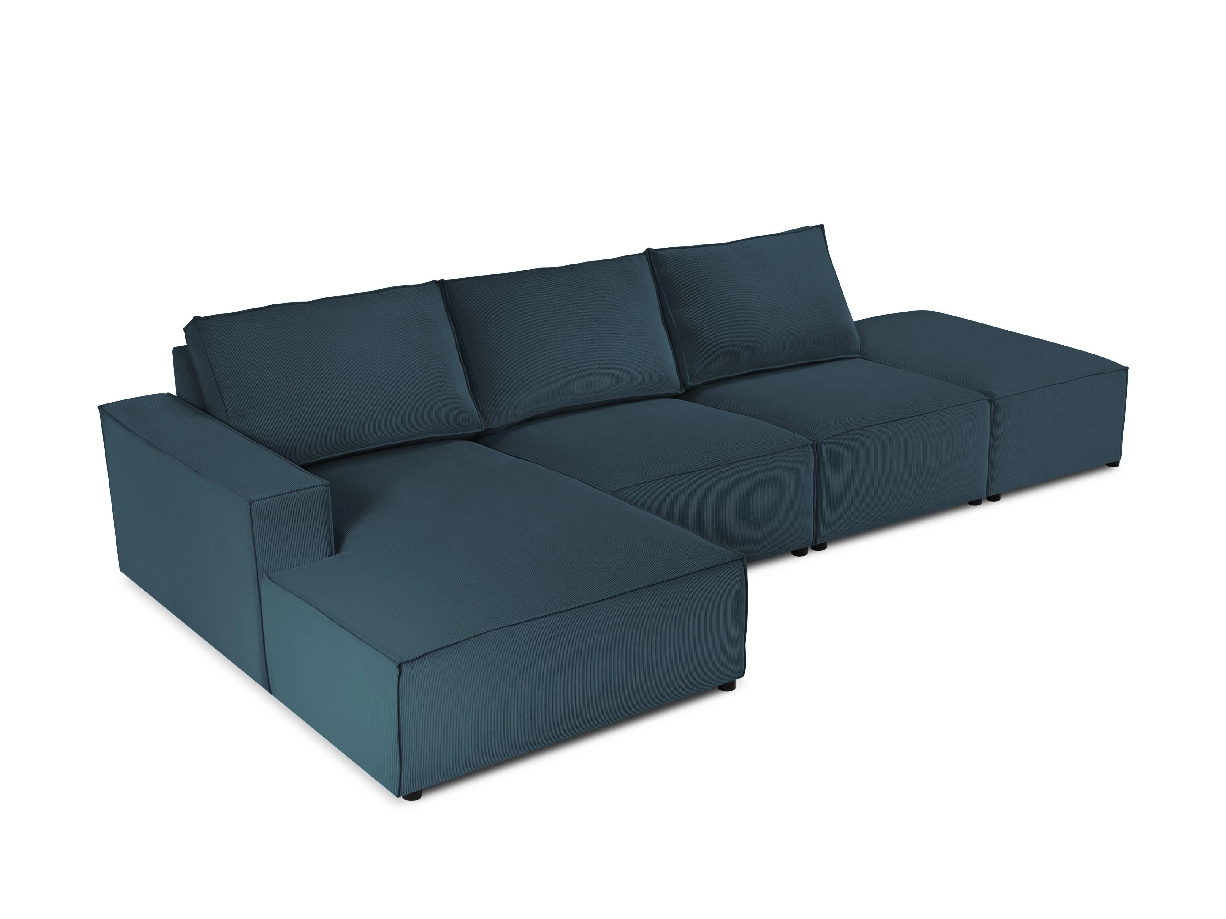 4.5-zitshoekbank Carlo links ribstof