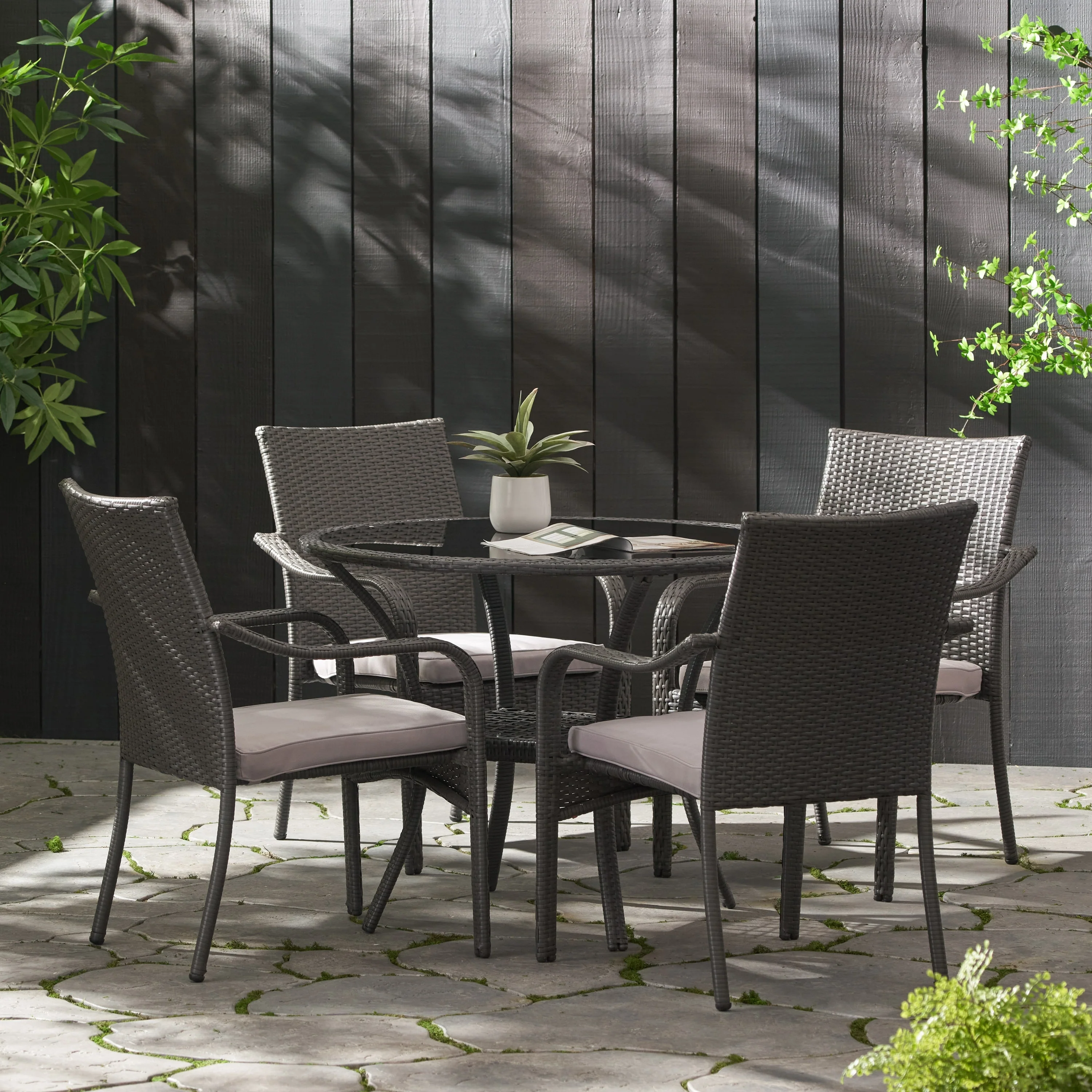 San Pico Wicker Outdoor 5-piece Dining Set by Christopher Knight Home