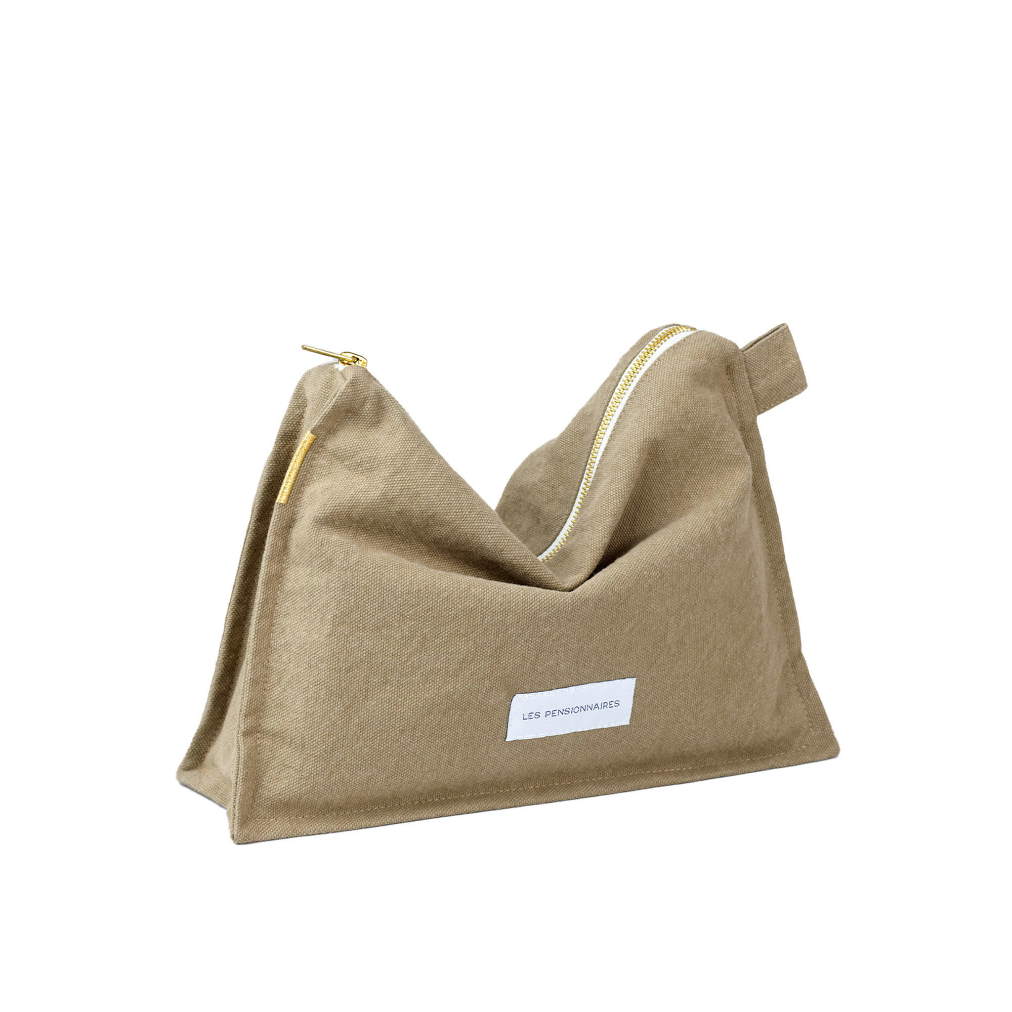 - Trousse de toilette en toile de coton bio vert tilleul