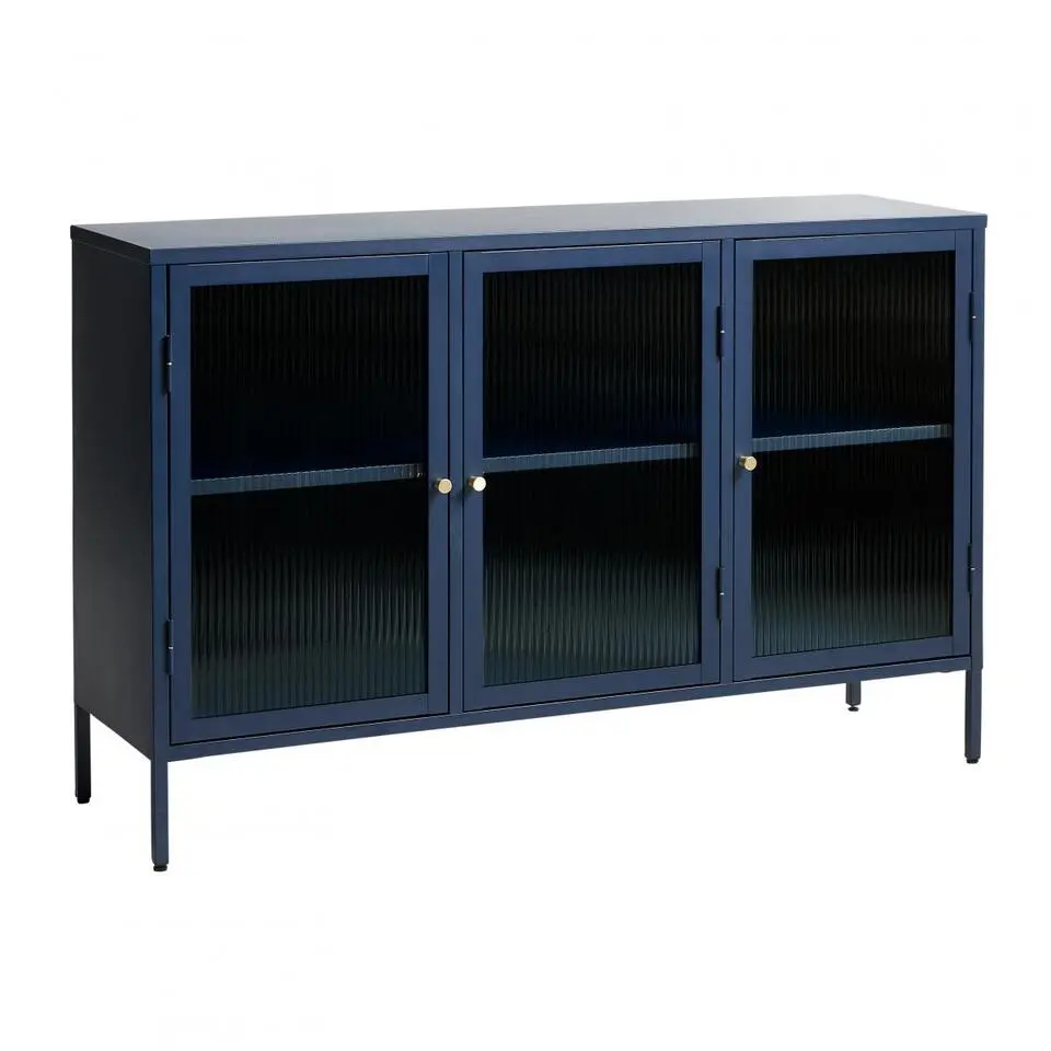 Nordic Home - Olan glazen dressoir - 130 cm - blauw
