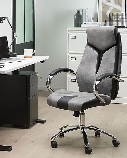 Chaise de bureau FORMULA Cuir PU Gris