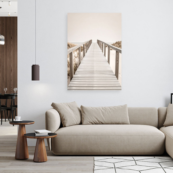 Obraz do salonu kuchni biura, Pomost plaża pejzaż natura 20x30