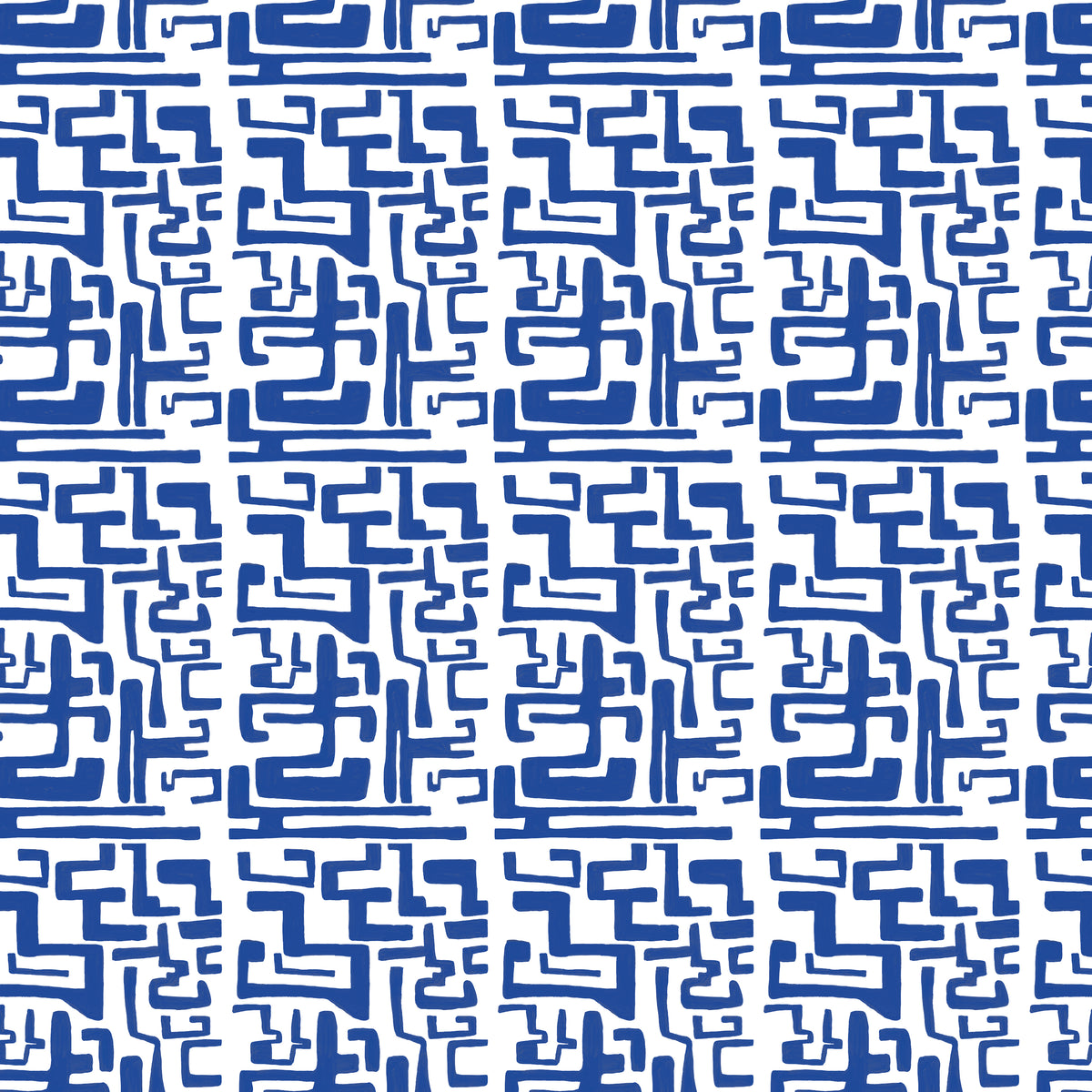 Catchii Behang Kuba kobolt blauw