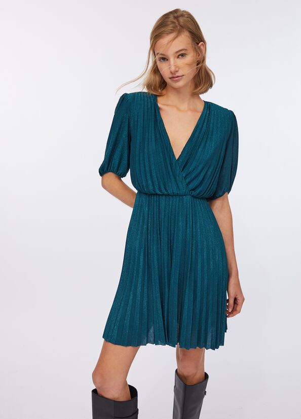 Abito corto elegante pliss&eacute;
