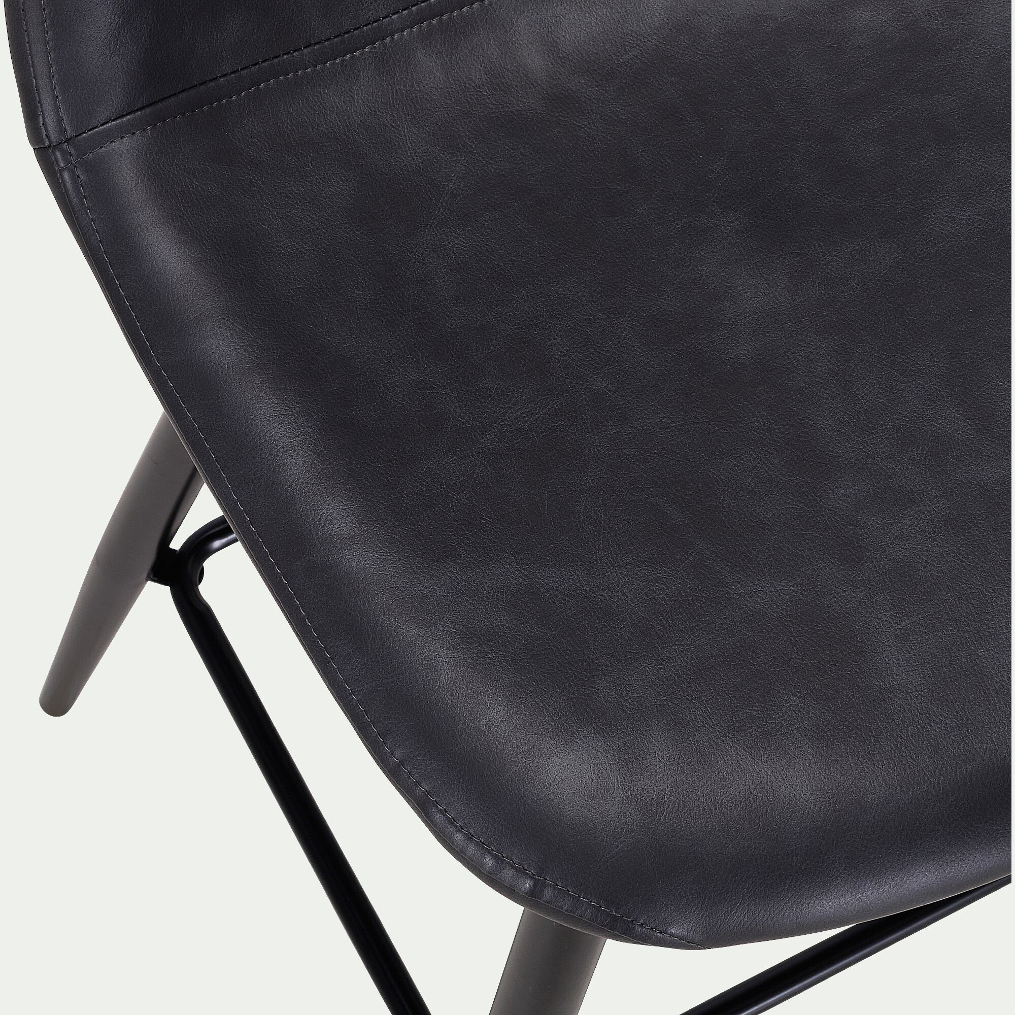 LOANA - Chaise de bar - noir H75cm