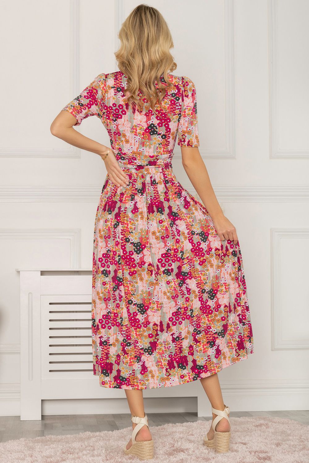 Jolie Moi Akayla Printed Jersey Maxi Dress